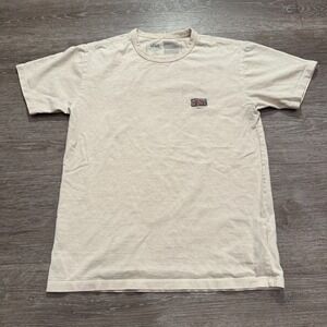 Vans Shirt Adult Small Beige Short Sleeve Tee Skate‎ Surf Casual Logo Spellout
